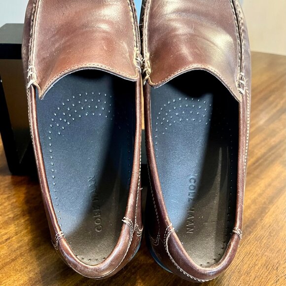 Brown Leather Cole Haan Keating Venetian Slip-On Loafers Size 11.5